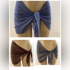 Zuliana Bundle of 3 Mesh Sarong Skirts Made in USA. New With Tags